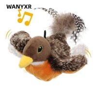Wanyxr Đồ chơi mèo chim bay tương tác, Đồ chơi chim sẻ chim sẻ USB rung động, Đồ chơi chim sẻ điện tử có thể treo được kích hoạt bằng cảm ứng Đồ chơi chim sẻ mô phỏng thú cưng cho mèo nhàm chán
