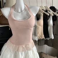 【W】Áo yếm ren dây có đệm ngực có thể mặc bên ngoài Áo nữ