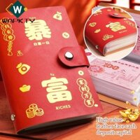 Wapkty 100 Phong Bì Tiết Kiệm Tiền Challeng, Làm Giàu Qua Đêm PU Mini Chất Kết Dính Tiết Kiệm Thử Thách, Ngộ nghĩnh Chống Thấm Nước Dung Tích Lớn Tiết Kiệm Tiền Chất Kết Dính Ngân Sách Trẻ Em