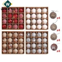 Wapkty 16 Cái / hộp Quả Bóng Giáng Sinh, Màu Đỏ 6CM Bóng Xốp Thủ Công, Quà Tặng Vàng Champagne Lấp Lánh Trang Trí Giáng Sinh Năm