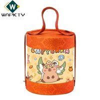 Wapkty Capybara Hug Bucket, Bộ văn phòng phẩm di động đa năng, Đồ dùng học tập phong phú đáng yêu 2024