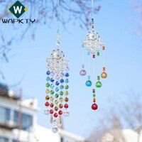 Wapkty Crystals Stone Sun Catcher, Đồ trang trí treo Giáng sinh Treo kính pha lê Suncatcher, Cửa sổ bền bỉ Chuông gió đầy màu sắc