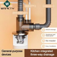 WAPKTY Đầu Nối Ống Thoát Nước Bồn Rửa Chén Chống Mùi Hôi Đa Năng Tiện Dụng