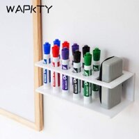 WAPKTY Giá đỡ bút , Giá đỡ tẩy 10 khe cắm Giá đỡ bút đánh dấu, Giá đỡ bút đánh dấu bảng trắng Acrylic treo tường Văn phòng