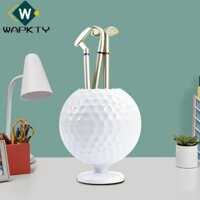 Wapkty Golf Ball Pen Pencil Holder, Mini ABS Golf Ball Pen Holder, Văn phòng chất lượng cao Trang trí máy tính để bàn Hộp đựng bút trắng Trang trí máy tính để bàn
