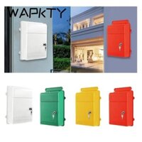 WAPKTY Hộp thư , Hộp bưu thiếp bằng nhựa treo tường, Chống thấm nước nhẹ có khóa Hộp thư mở rộng cho văn phòng sân nhà