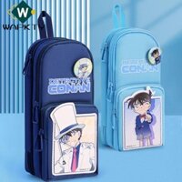 Wapkty Kid The Thief Pen Bag, Túi đựng văn phòng phẩm đa chức năng Thám tử Conan, Bút chì vải dung tích lớn cầm tay chất lượng cao dành cho học sinh