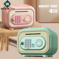 Wapkty Ngân hàng tiền điện tử, Máy điện tử Đồ chơi máy tính tiền ABS, Mở khóa với Công tắc ngôn ngữ chìa khóa Ngân hàng tự động Tuổi 3-8 tuổi