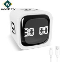 Wapkty Pomodoro Hẹn giờ, Hẹn giờ khối kỹ thuật số cảm biến trọng lực 5 / 10 / 30 / 60 phút, Đồng hồ báo thức thời gian xoay đếm ngược tùy chỉnh 3 âm lượng để làm việc nhiệm vụ