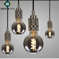 Wapkty Vintage Retro Bóng Đèn, Dây Tóc Đèn Edison, Nóng Mạ Điện Màu Xám Ấm Trắng Cổ Đèn Edison Sáng