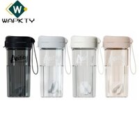 Wapkty Whey Protein Shaker Chai, Nhựa Nâng Dây Uống Uống, Di Động 380ML Trong Suốt Kín Sữa Bột Trộn Protein Lắc