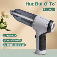 Warhom Máy hút bụi cầm tay cao cấp 3in1 kiêm máy thổi bụi công suất 120w lực hút 9000PA sạc pin tiện dụng