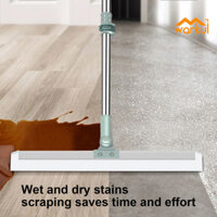 Warkul 1 Bộ Khăn Lau Sàn Silicon Có Thể Thu Vào Cần Thép Không Gỉ Mở Rộng Có Thể Gập Lại Phòng Tắm Vệ Sinh Khăn Lau Bụi Bẩn Tẩy Cây Lau Nhà