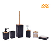 Warkul 6 Cái / bộ Kính Giả Phụ Kiện Phòng Tắm Bộ Bàn Chải Đánh Răng Giá Đỡ Bàn Chải Nhà Vệ Sinh Cốc Xà Phòng Đĩa Cotton Đầu Đựng Xà Phòng Bộ