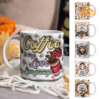 Warkul Cốc Cà Phê 11oz Cá Tính Gốm Sứ Espresso Cốc Trà Cà Phê Là Ngôn Ngữ Tình Yêu Của Tôi Cốc Latte Cốc Quà Tặng Cho Nam Nữ Trang Trí Nhà