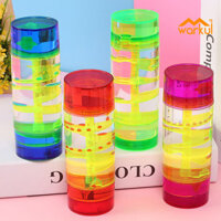 Warkul Dầu Đồng Hồ Cát 3D Năng Động Acrylic Vỏ Cảm Giác Lo Âu Đồ Chơi Chất Lỏng Hẹn Giờ Trang Trí Nhà Cửa