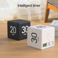 Warkul Hẹn giờ nấu ăn có thể điều chỉnh Cảm biến trọng lực Vòng lớn Màn hình hiển thị LCD 15 / 20 / 30 / 60 Phút Hình khối Đồng hồ hẹn giờ đếm ngược nhà bếp kỹ thuật số Sử dụng hàng ngày