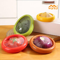 Warkul Hộp Đựng Thực Phẩm Kín Hơi Hộp Bảo Quản Trái Cây Có Nắp Xoắn Không Chứa BPA Thiết Kế Phim Trong Suốt Silicon Lemon Cà Chua Hộp Bảo Quản