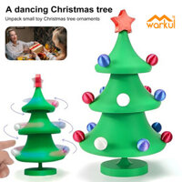 Warkul Nhảy Múa Mini Cây Giáng Sinh 3D In Bàn Cây Trang Trí Quay Fidget Đồ Chơi Máy Tính Để Bàn Spinner Xmas Cây Cho Trang Trí Văn Phòng Tại Nhà