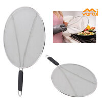 Warkul Tấm chắn lưới vách ngăn chống dầu Tấm bảo vệ có tay cầm Dụng cụ nhà bếp