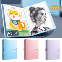 Warkul Tranh Gắn Đá Album Ảnh A3 60 Trang Trong Suốt Túi Khóa Thiết Kế Dễ Dàng Mang Theo Bảo Vệ Thư Mục Chống Nứt
