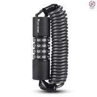[Waroom] Khóa an toàn xe đạp Mũ bảo hiểm xe đạp Khóa đàn hồi chống trộm 4 chữ số Mật khẩu kết hợp Xe đạp đường trường Khóa cáp thép Khóa chu kỳ di động