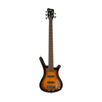 Warwick RockBass Corvette Basic 5-String Bass Guitar, Almond Sunburst Transparent High Polish