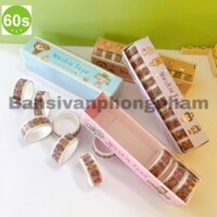 Washi cuộn Capybara + Labubu SZ/151 (hộp 10)