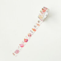 Washi tape cute Hoa quả miếng dán dễ thương trang trí sổ tay bullet journal nhật ký Lalunavn - A05 - S5 - Lựu