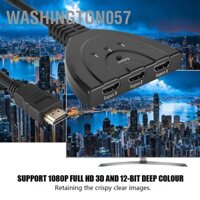 Washington057 1080P Video Switch Switcher Splitter HDMI 3 In 1 Out Split Signal Adapter Convert Cable