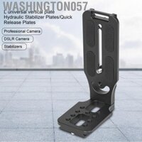 Washington057 Bộ ổn định máy ảnh Tấm phát hành nhanh Cao su chống trượt Hợp kim nhôm Hàng đôi 1/4 inch Lỗ vít L Giá đỡ dây buộc ba chân cho máy quay phim