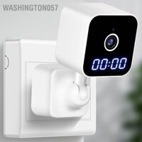 Washington057 Camera An Ninh Đồng Hồ Quan Sát 360 Độ Cắm Wifi Gia Đình Phát Hiện Chuyển Động Nhìn Xuyên Đêm Âm Thanh 2 Chiều 110‑220V Trắng