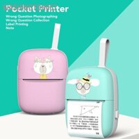 Washington057 Máy In Mini Hoạt Hình Kitty Hoa Văn Sai Câu Hỏi Chụp Ảnh Nhãn Nhà Sổ Lưu Niệm Nhỏ