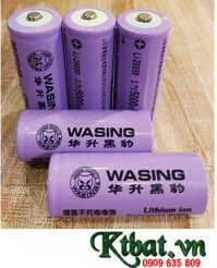 Wasing 26650; Pin sạc Lithium 3.7v Wasing 26650 với 5000mAh cấu tạo đầu lồi (26mmx65mm) chính hãng