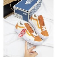 [WATC20 giảm 20k]  Giày Sneaker Vans Style 36 Trắng Cam (fullbox,tag,giấy gói) Cam kết chính hãng