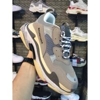 [WATC20 giảm 20k]  Giày Sneaker Nam Nữ Balen Triple S xám (fullbox+freeship) Cam kết chính hãng