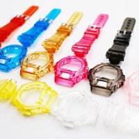 Watch Band and Case for Casio G-SHOCK DW-6900 DW-6600 DW-6930 DW-3230 Transparent Silicone Watch Strap for Gshock DW6900 DW6600