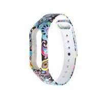 Watchband Armband Printing Wristband Bracelet Strap Vervanging Smartband for Xiaomi 2 Band (Peafowl)