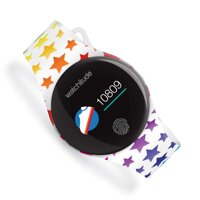 Watchitude Move2 Waterproof Fitness Watch for Kids & Adults, Super Stars (White) -- Activity, Health, Bluetooth, Stop Watch, Step, Calorie, Distanc...