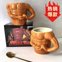 Water Cup Fierce Male Cup Muscle Cup Ceramic Cup Coffee Cup Tea Cup Student Mug Funny Birthday Gift Girl gk7V
