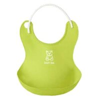 Waterproof Baby Bibs Silicone Comfortable Soft Toddlers Feeding Bibs - Green