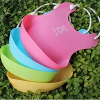 Waterproof Baby Bibs Silicone Comfortable Soft Toddlers Feeding Bibs - Blue