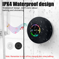 Waterproof Bluetooth Wireless Speaker RGB Light LED Portable for Shower Bathroom