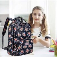 Waterproof Multifunctional Student Backpack Floral Computer Bag