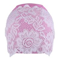 Waterproof   Professional  Hat Swimming Pool Caps Water Sports Accessories with Lace Pattern - Pink