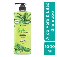 Watsons Dầu Gội Watsons Love My Hair Aloe Vera & Lilac Shampoo Cấp Nước Dành Cho Tóc Thường Và Dầu 1000ml
