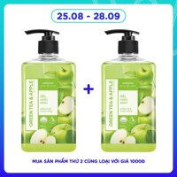 Watsons Gel Rửa Tay Watsons Love My Skin Greentea & Apple Scented Gel Hand Soap Trà Xanh Và Táo 500ml