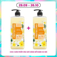 Watsons Kem Tắm Watsons Love My Skin Protecting Frangipani Green Tea Cream Body Wash Bảo Vệ Da 1000ml