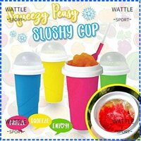 WATTLE DIY It Magic Quick Frozen Ice Cream Maker Smoothies Cup Slushie Maker Cup Children and Family Slushy Maker Double Layer Cooling Cup Milk Shake Homemade Squeeze Cup/Multicolor