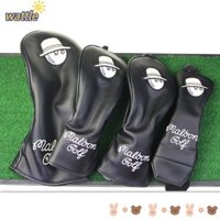 Wattle Golf Club Head Cover Sport PU Driver / Fairway / Hybrids Golf Rod Tay áo